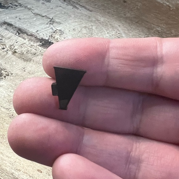 Black Megaphone Stud Earrings - Picture 6 of 6